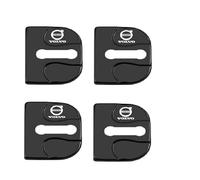 DJJNHF 4-Piece Stainless Steel Car Door Lock Cover Protector for Vehicles for Volvo V40 2018-, Anti-Theft Waterproof Dustproof Security Cap,Bla-ck-A
