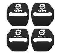 DJJNHF 4-Piece Stainless Steel Car Door Lock Cover Protector for Vehicles for Volvo V60 2018-, Anti-Theft Waterproof Dustproof Security Cap,Bla-ck-B