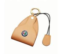 DJJNHF Car Key Fob Cover Protector for Alfa Romeo Tonale 2022-, Silicone Rubber Case with Anti-Scratch Protection, Keychain Clip,Yellow