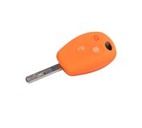 DJJNHF Car Key Fob Cover Protector for smart #1 Brabus 2023, Silicone Rubber Case with Anti-Scratch Protection, Keychain Clip,Orange-A