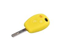 DJJNHF Car Key Fob Cover Protector for Smart #1 Smart 1 SUV 2023 2024+, Silicone Rubber Case with Anti-Scratch Protection, Keychain Clip,Yellow-A