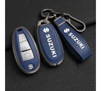 DJJNHF Car Key Fob Cover Protector for Suzuki Swift SX4 S-Cross, Silicone Rubber Case with Anti-Scratch Protection, Keychain Clip,Blue-Keychain