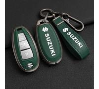 DJJNHF Car Key Fob Cover Protector for Suzuki Swift SX4 S-Cross, Silicone Rubber Case with Anti-Scratch Protection, Keychain Clip,Green-Keychain