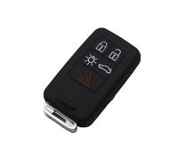 DJJNHF Car Key Fob Cover Protector for Volvo V40 2018-, Silicone Rubber Case with Anti-Scratch Protection, Keychain Clip,Bla-ck-A