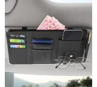 DJJNHF Car Sun Visor Organizer for Mercedes Benz EQV W447 I 2020-2024, Sunglasses Holder for Car,Vehicle for Sunglasses,Multi-Pocket Storage,Auto Interior Accessories