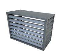 DJJYCTNM Air Conditioner Fence - Air Conditioner Covers for Outside Units, Outdoor Condenser Protective Cover, Aluminum Alloy AC Privacy Screen, Trash Can Enclosure, 4 Panels (Color : Gray, Size : 1