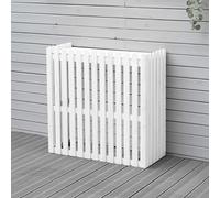 DJJYCTNM Air Conditioner Fence for Outside Units, Solid Wood Air Conditioner Cover, Plant Storage Outdoor Privacy Screen Hide Air Conditioner, Ac Unit Protector from Dogs ( Color : White , Size : 85*3