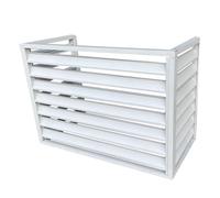DJJYCTNM Air Conditioner Privacy Fence, Aluminum Air Conditioner Covers, Freestanding Louvered Space Divider, Flower Rack Shutters, for Protection Outside to Hide Air Conditioner (Color : White, Siz