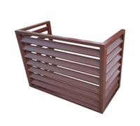 DJJYCTNM Aluminum Air Conditioner and Heat Pump Cover, Mini Split Air Conditioner Fence Screen for Outside Units, AC Unit Protector From Dogs, Noise Reduction ( Color : Brown , Size : 110*60*80cm/43*2