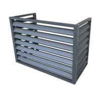 DJJYCTNM Aluminum Air Conditioner and Heat Pump Cover, Mini Split Air Conditioner Fence Screen for Outside Units, AC Unit Protector From Dogs, Noise Reduction ( Color : Gray , Size : 100*50*70cm/39*20