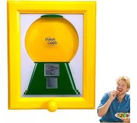 DJKKiTTQ Handy Candy Frame,Candy Dispenser Wall Mounted Picture Frame, for candy, nuts, dog and cat treats. Hang it on the wall or place it on a table. Makes a perfect birthday for kid (Yellow)