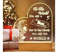 DJLLA Mothers Day Gift Gift for Mum Birthday Presents Engraved Night Light Mum Gift from Daughter Son Gift for Mummy Christmas Valentines