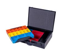 DJM Direct Djm Large Double Metal Compartment Organizer System Case Black