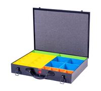 DJM Direct Metal Storage Screw Fixing Organiser Tool Compartment Box Case Black (Large (440 x 330 x 66mm))