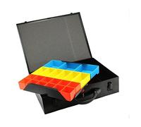 DJM Direct Metal Storage Screw Fixing Organiser Tool Compartment Box Case Black (Large Double (440 x 330 x 95mm))