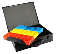 DJM Direct Metal Storage Screw Fixing Organiser Tool Compartment Box Case Black (Large Double (440 x 330 x 95mm))
