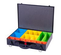 DJM Direct Metal Storage Screw Fixing Organiser Tool Compartment Box Case Black (Medium (380 x 270 x 66mm))