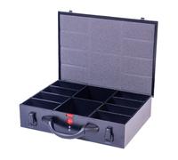 DJM Direct Metal Storage Screw Fixing Organiser Tool Compartment Box Case Black (Medium Deep (380 x 270 x 88mm))