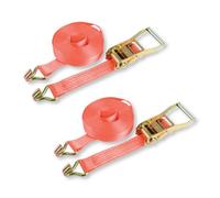 DJM Ratchet Tie Down Straps with Claw Hooks 10m x 50mm 5000kg 2 Pack