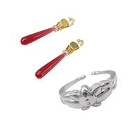 DJMANMENGG 2pcs Frieren Earrings Anime Frieren Beyond Journey's End Cosplay Earrings And Ring Jewelry Prop Accessories, Zinc, No Gemstone