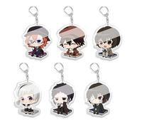 DJMANMENGG Bsd Keychain Anime Bungou Stray Dogs Chuuya Nakahara Dazai Keychain Acrylic 10pcs, A, Default