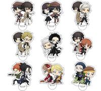 DJMANMENGG Dazai stanfding Figure Anime Bungou Stray Dogs Figure Desktop Ornament 9PCS (02)