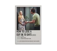 DJMAW HOW TO LOSE A GUY IN 10 DAYS Poster Wall Art Canvas Aesthetic Cover Poster Vintage Music And Movies Decorative Painting for Living Room Bed Room 12x18inch(30x45cm) Unframe-style