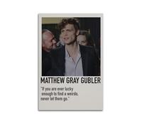 DJMAW MATTHEW GRAY GUBLER Poster Wall Art Canvas Aesthetic Cover Poster Vintage Music And Movies Decorative Painting for Living Room Bed Room 16x24inch(40x60cm) Unframe-style