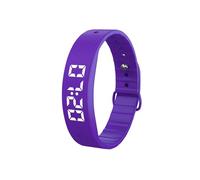 DJMAW Vibrating Reminder Watch with Silent Alarm, Magnetic Charging Waterproof Bracelet Wrist Alarms, Waterproof Original Wake Up Alarm Band for Deep Sleeper(Purple)