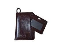 DJMH Premium Leather Travel Passport Wallet, Brown, Multifunctional Card Holder with SIM Card Ejector, Pen Holder, Multiple Card Slots for ID Documents, Boarding Pass, Travel Essentials