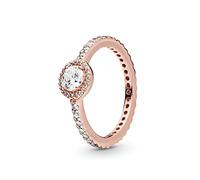 DJMJHG 925 Silver Pan Ring Classic Rose Gold With Crystal Cz Pan Ring For Women Wedding Party Gift Fashion Jewelry 10 white