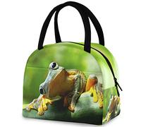 DJNGN 3D Cute Tree Frog Reusable Lunch Tote Bag Insulated Thermal Cooler Container Bag for Back to School Work Picnic Travel Fishing Beach