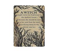 DJNGN A Witch Ought Never to Be Frightened Retro Metal Sign Tin Sign Home Wall Posters Bar Cafe Bathroom Kitchen Garage Garden Farm Man Cave Decor Novelty Gifts