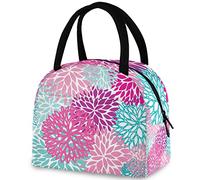DJNGN Abstract Colors Flowers Art Insulated Lunch Bag, Reusable Multi-Pocket Handle Container Cooler Tote Bag for Women&Men School Work Picnic Outdoor Travel