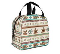 DJNGN American Native Pattern Adult Lunch Box Colorful Arrows Ethnic Mexican Tribal Navajo Big Lunch Bag for Office Work Picnic and Outdoor