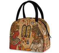 DJNGN Ancient Egypt Reusable Lunch Tote Bag, Insulated Thermal Cooler Container Bag for Back to School Work Picnic Travel Fishing Beach