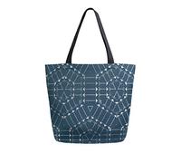 DJNGN Arrow Pattern Canvas Tote Bag Reusable Grocery Bags Tote Carrying Bag with Handles
