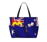 DJNGN Australian Flag Extra Large Tote Bag For Women,Foldable Beach Bag With Pocket Weekender Travel Overnight Bag