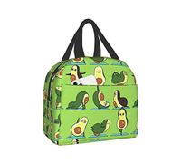 DJNGN Avocado Yoga Insulated Lunch Bag for Women Men Lunch Box Container Reusable Leakproof Cooler Tote Bags for Office Picnic Sporting