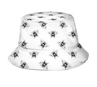 DJNGN Bee Bucket Hat Summer Fisherman Cap Travel Sun Hat for Men Women