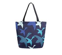 DJNGN Birds In The Sky Canvas Tote Bag Reusable Grocery Bags Tote Carrying Bag with Handles
