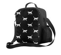 DJNGN Black Cat Silhouette Portable Thermal Insulation and Cold Preservation Lunch Bag Picnic Camping