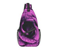 DJNGN Blooming Rose Flower Crossbody Chest Bag, Shoulder Bag, Weekend Outdoor Hiking Backpack, Suitable For Men And Women