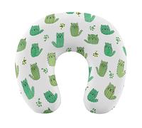 DJNGN Cactus Cats Paws Travel Neck Pillow U Shape for Head and Neck Support Pillow Memory Foam Headrest for Car Office Home Sleeping