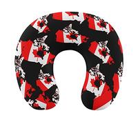 DJNGN Canada Flag Travel Neck Pillow U Shape for Head and Neck Support Pillow Memory Foam Headrest for Car Office Home Sleeping
