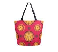 DJNGN Canvas Tote Bag Basketball Sport Carrying Bag Casual Shoulder Bag for Shopping Travel bag Reusable Grocery Bags
