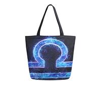DJNGN Canvas Tote Bag for womens, Libra Zodiac Sign Icon Casual Large Shoulder Bag Handbag Grocery Bags Shopping Bags