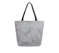 DJNGN Canvas Tote Bag Stylized Dragonflies Carrying Bag Casual Shoulder Bag for Shopping Travel bag Reusable Grocery Bags