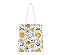 DJNGN Cartoon Animal Casual Shoulder Bag Handbag Reusable Shopping Travel Grocery Bag Tote Gifts For Women