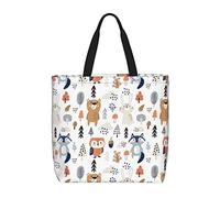 DJNGN Cartoon Animal Casual Shoulder Bag Handbag Reusable Shopping Travel Grocery Bag Tote Gifts For Women